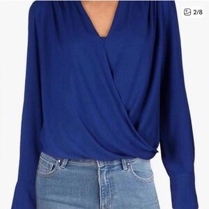 BCBG Jaclyn Draped Front Blouse